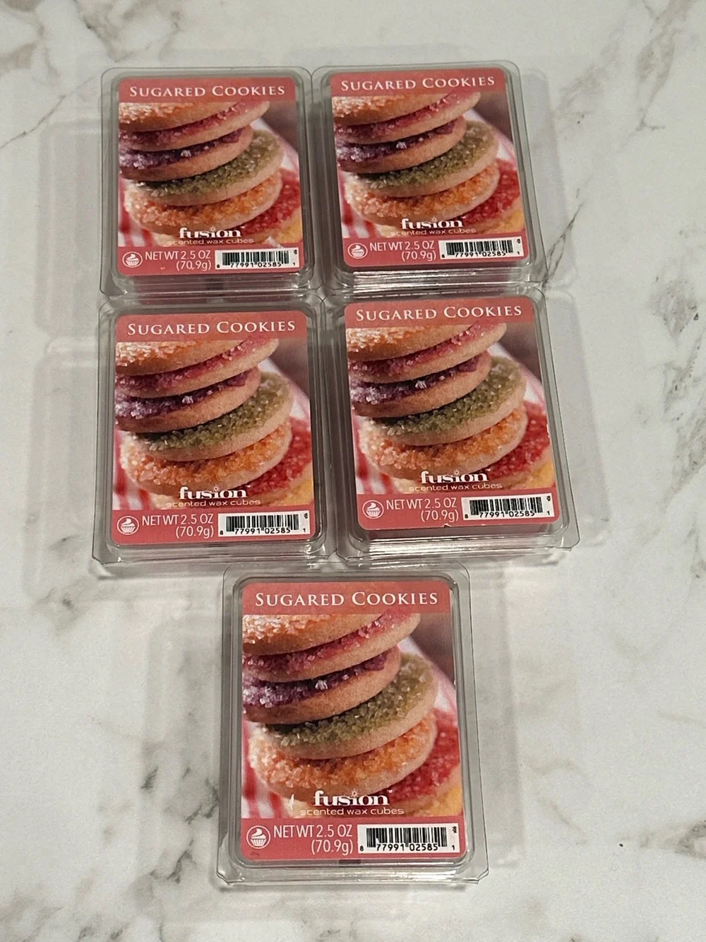 Fusion SUGAR COOKIE 2.5oz Scented Wax Melts Lot of 5 NEW